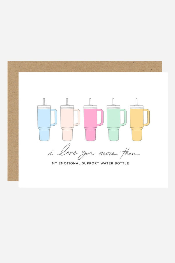 Support Water Bottle Card