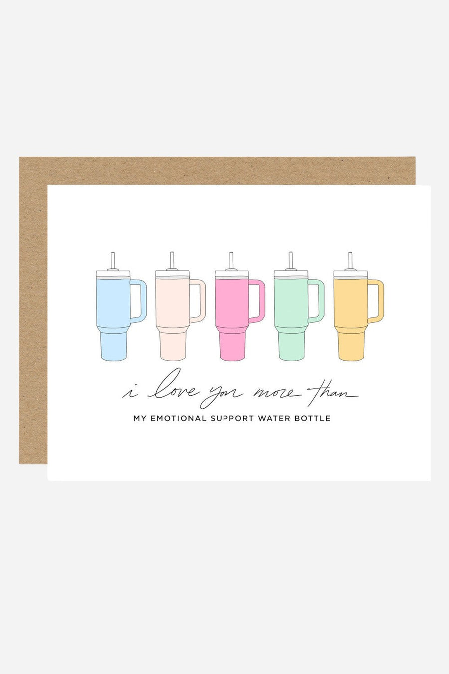 Support Water Bottle Card – front view