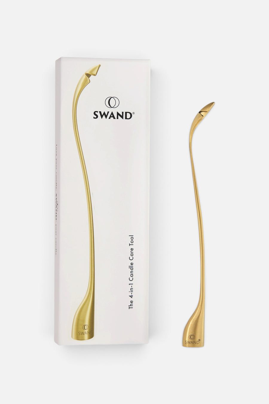 Swand 4-in-1 Candle Care Tool in Gold – back view
