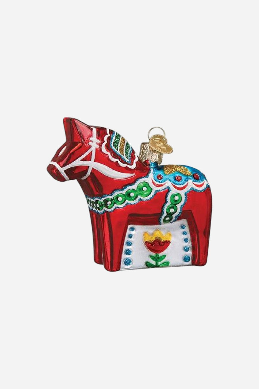 Swedish Dala Horse Ornament – back view