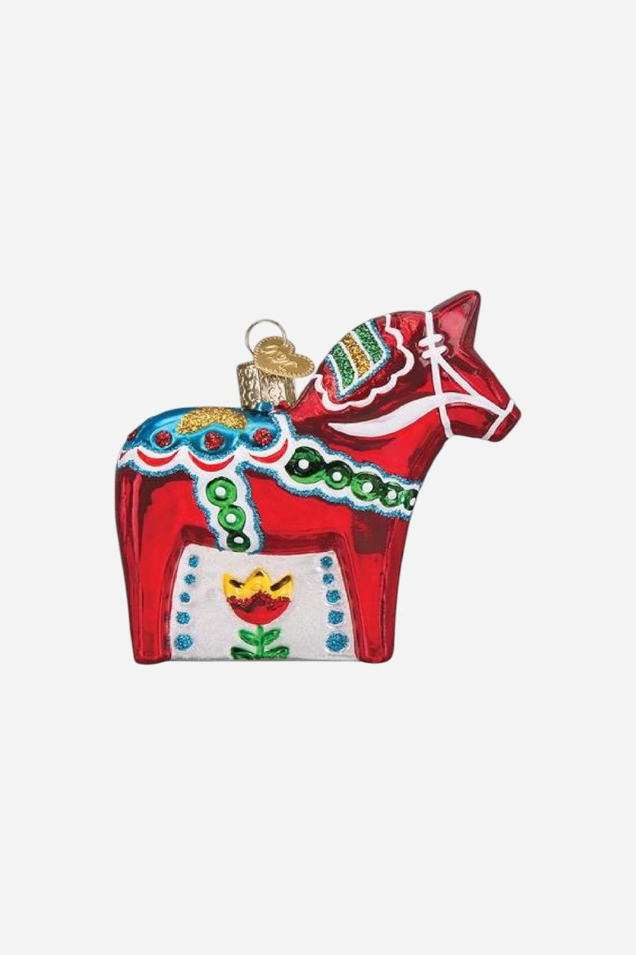 Swedish Dala Horse Ornament – front view