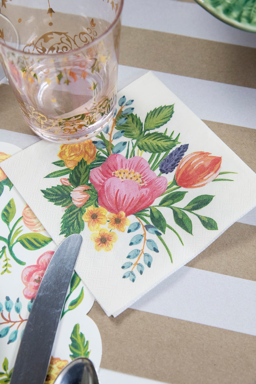 Sweet Garden Cocktail Napkins - Set of 20 – side view
