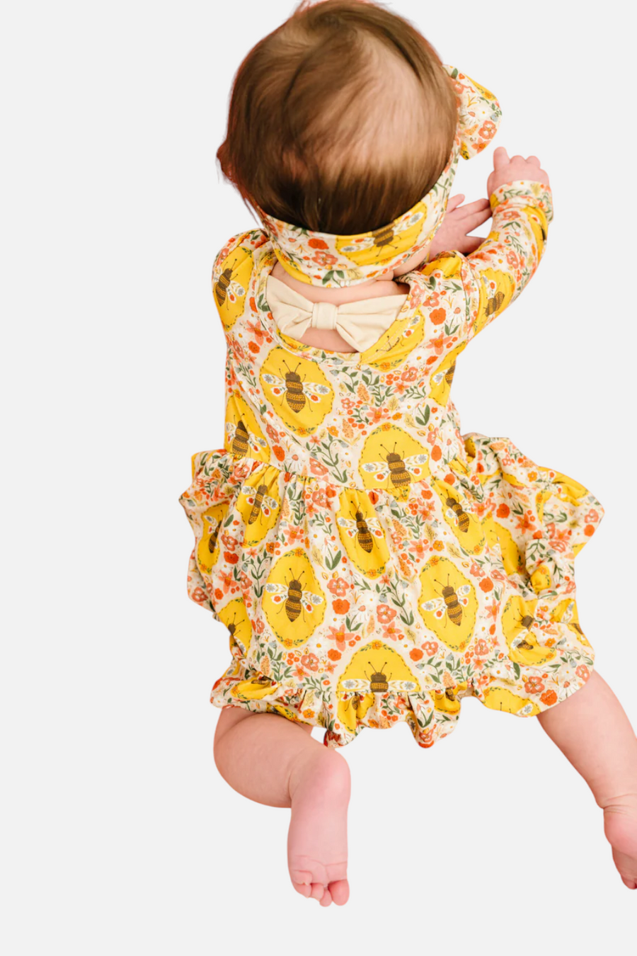 Little One Shop Infant Sweet Bee Long Sleeve Bodysuit Bamboo Dress