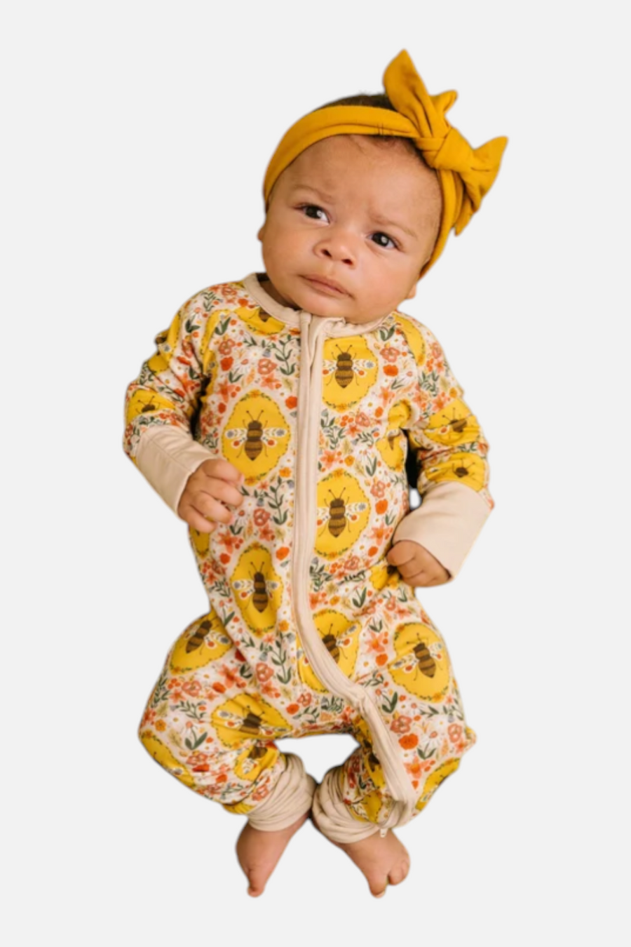 Little One Shop Infant Sweet Bee Zip Pajamas