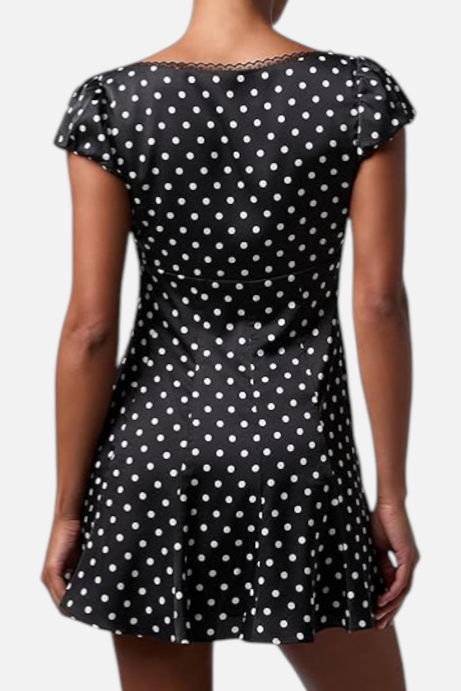 Lulus Cambria Sweetheart Mini Dress in Black & White