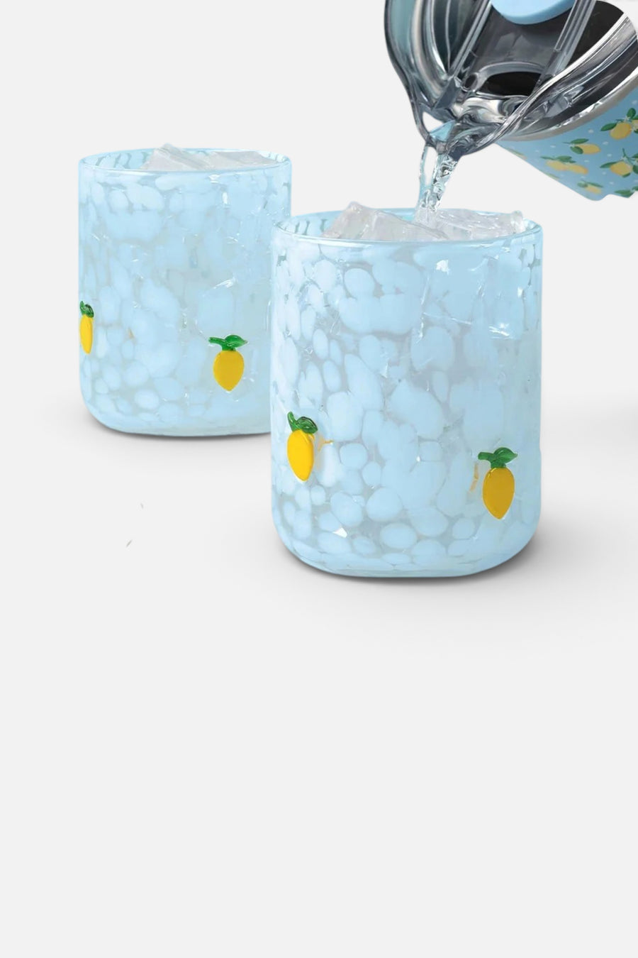 Swig Lemon Meringue Charm Glass, Set of 2 – side view