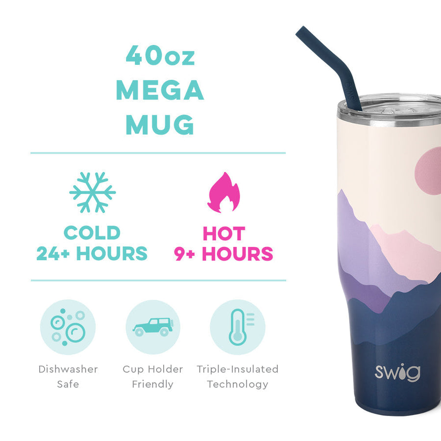Swig Moon Shine Mega Mug, 40 Oz – back view