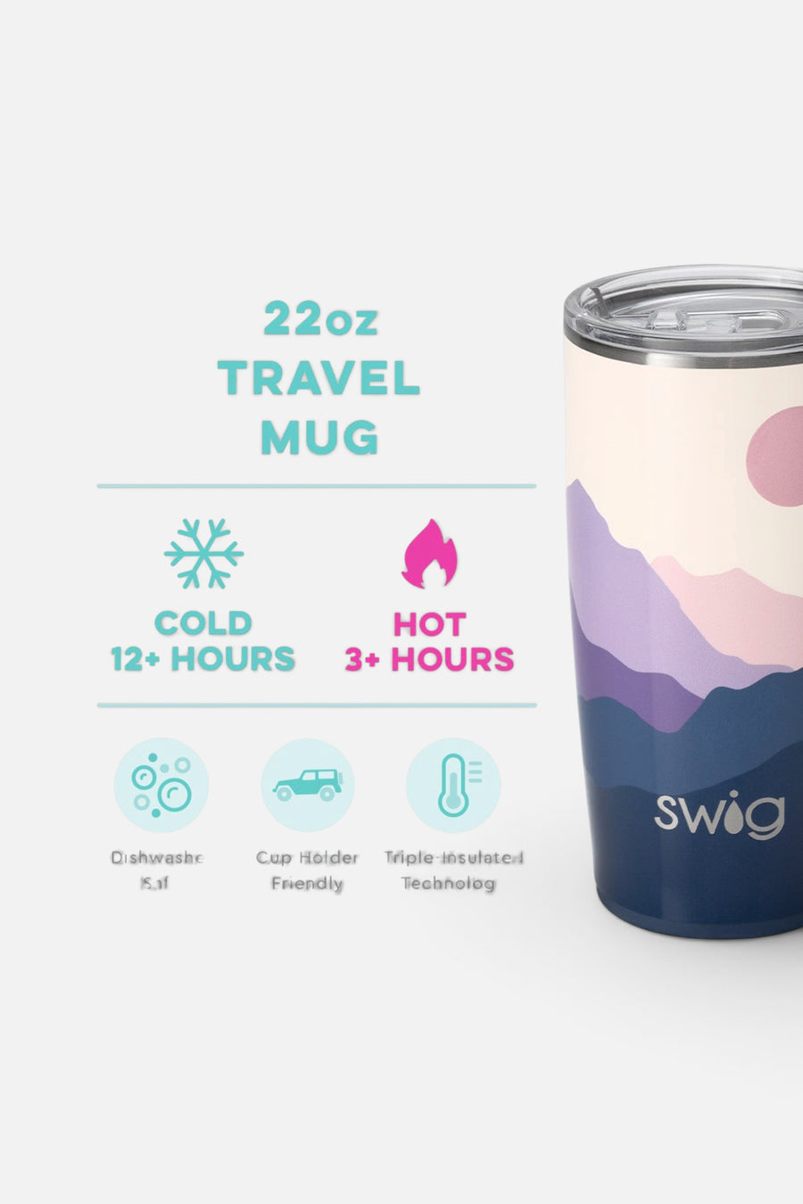 Swig Moon Shine Travel Mug, 22 Oz – back view