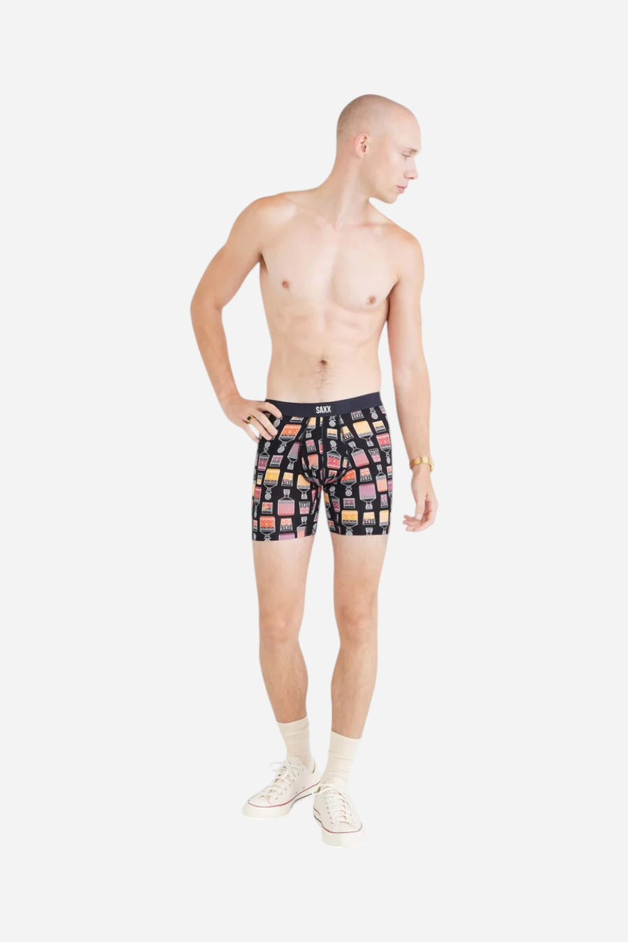 SAXX Vibe Xtra Super Soft Boxer Brief in Top Shelf-Black