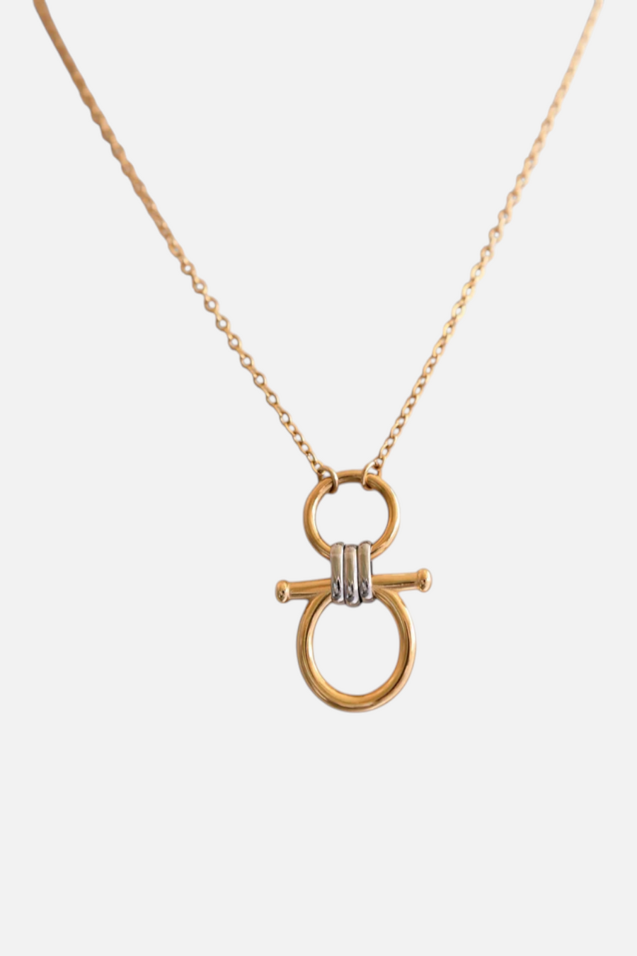 Farrah B Take The Reins Necklace in Mixed Metals