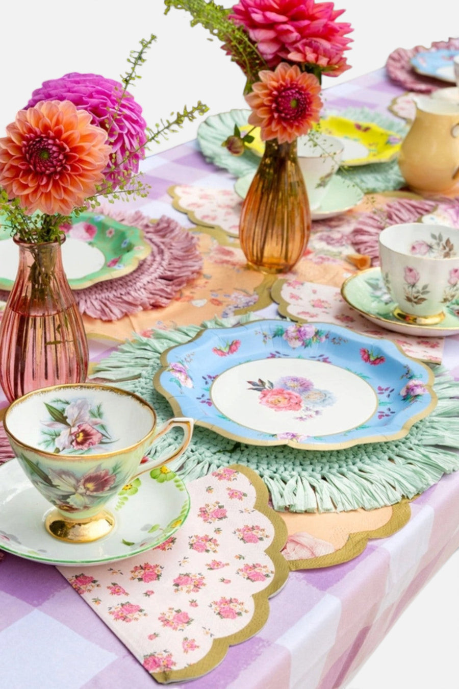 Talking Tables Summer Tea Party Multicolored Plates – alternate