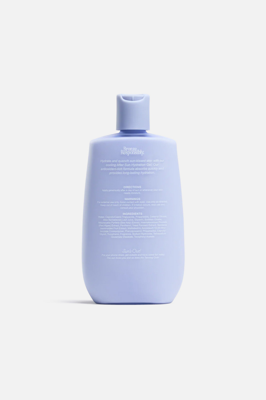 Tanning Club After Sun Hydration Gel – back view