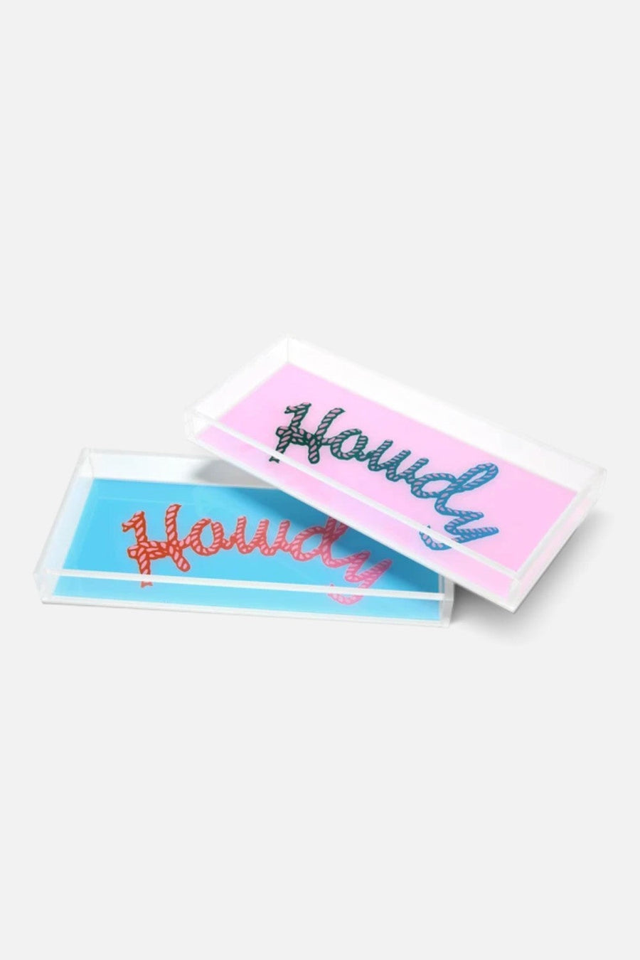 Tara Wilson Designs Howdy Blue Tray – back view