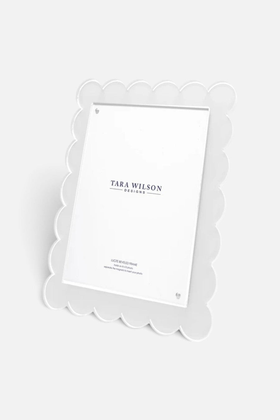 Tara Wilson Designs Scallop 8X10 Frame in White – front view