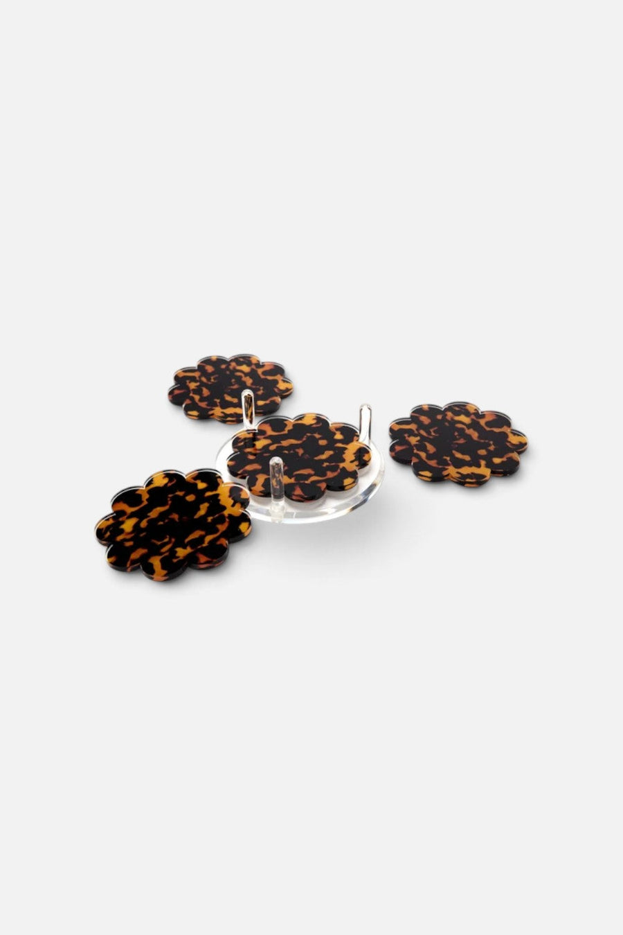 Tara Wilson Designs Tortoise Scallop Coasters, Set of 4 – back view