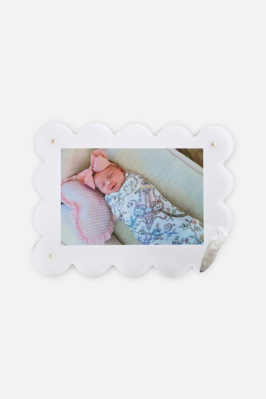 Tart By Taylor Acrylic Frame in White – detail