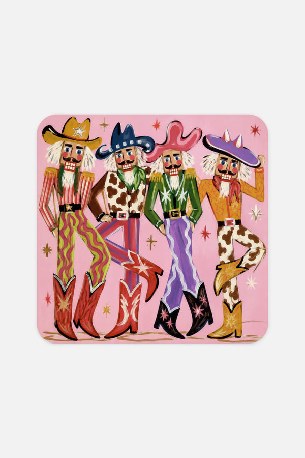 Tart By Taylor Crackin' Cowboy Coasters Set of 4