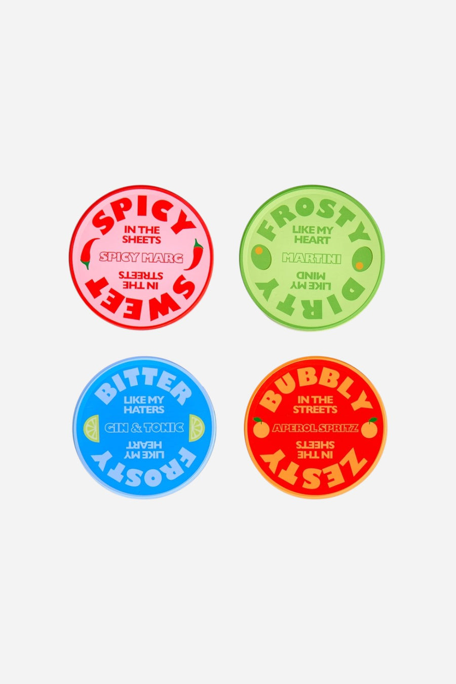 Tart by Taylor Drinks On Me Coasters - Set of 4 – back view