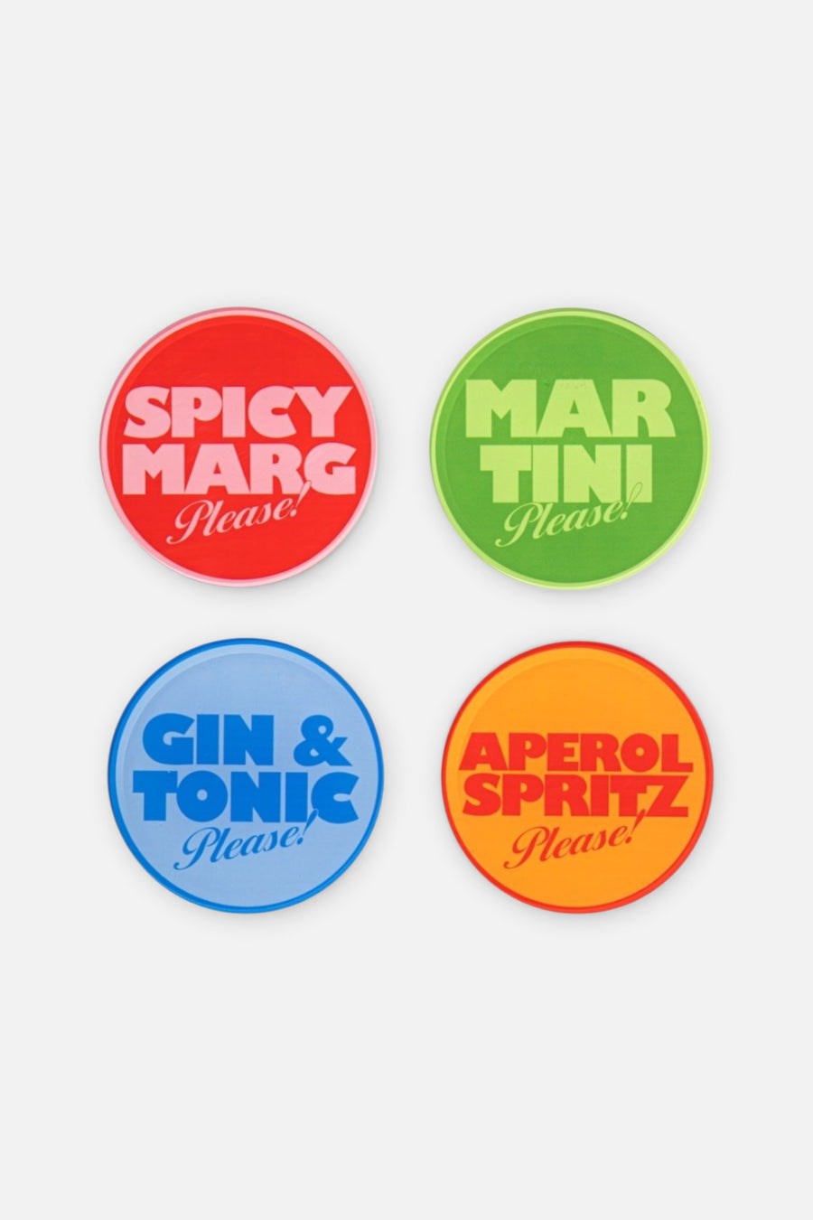Tart by Taylor Drinks On Me Coasters - Set of 4 – front view