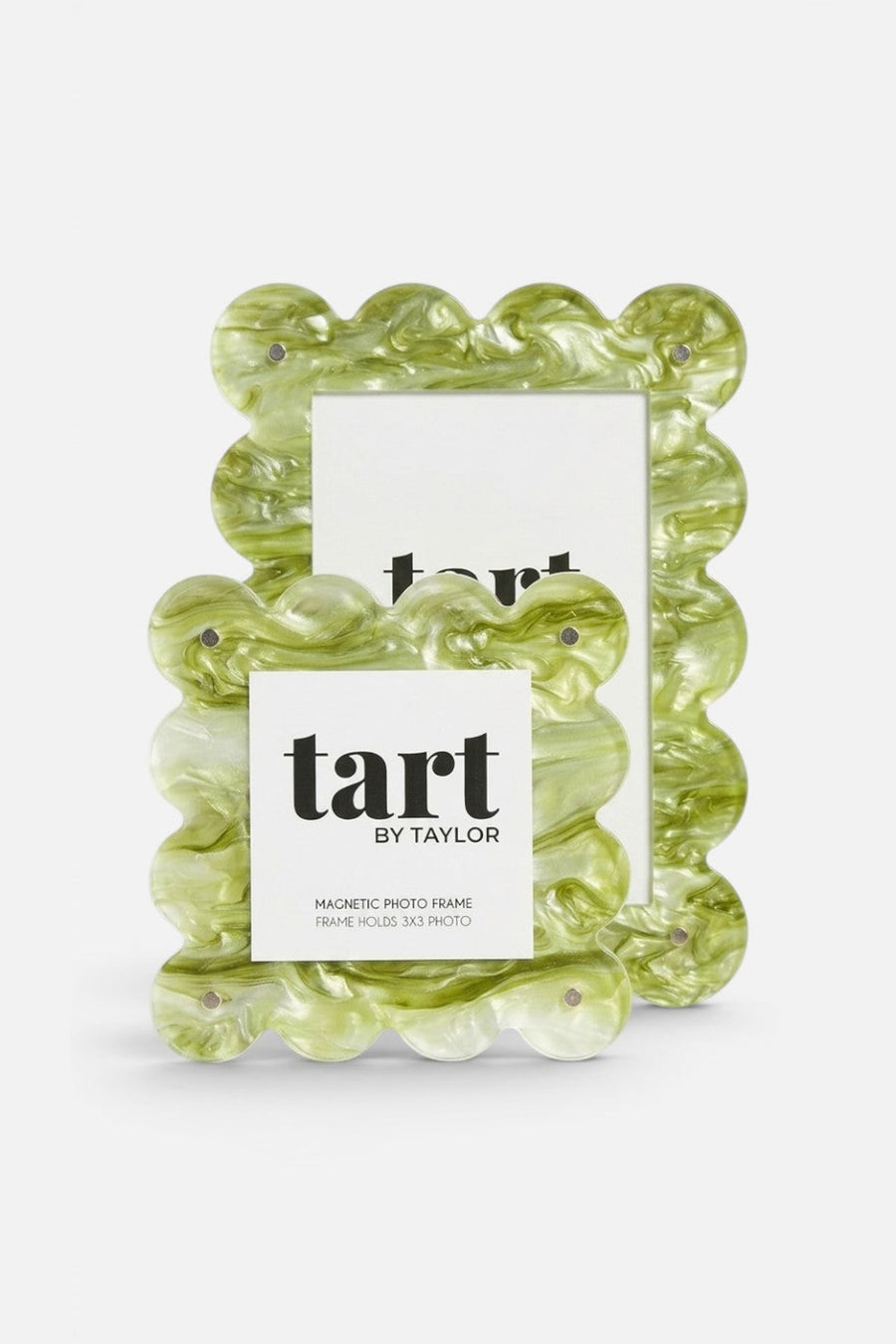 Tart by Taylor Mini Acrylic Frame in Green Marble – back view