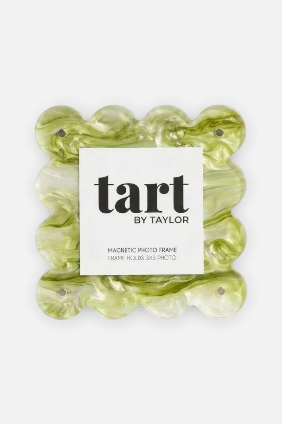Tart by Taylor Mini Acrylic Frame in Green Marble – front view