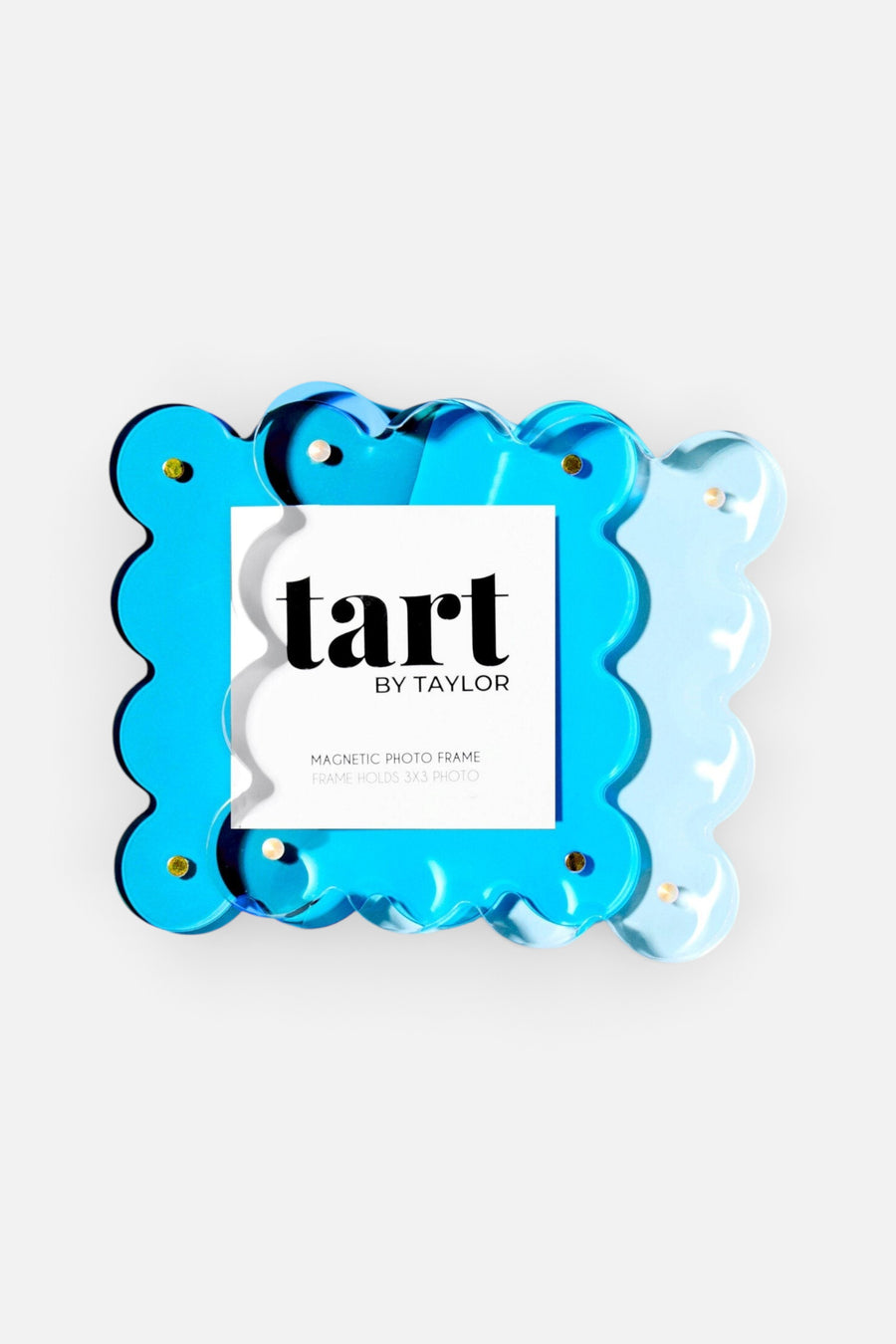 Tart By Taylor Mini Acrylic Frame in Neon Blue – back view