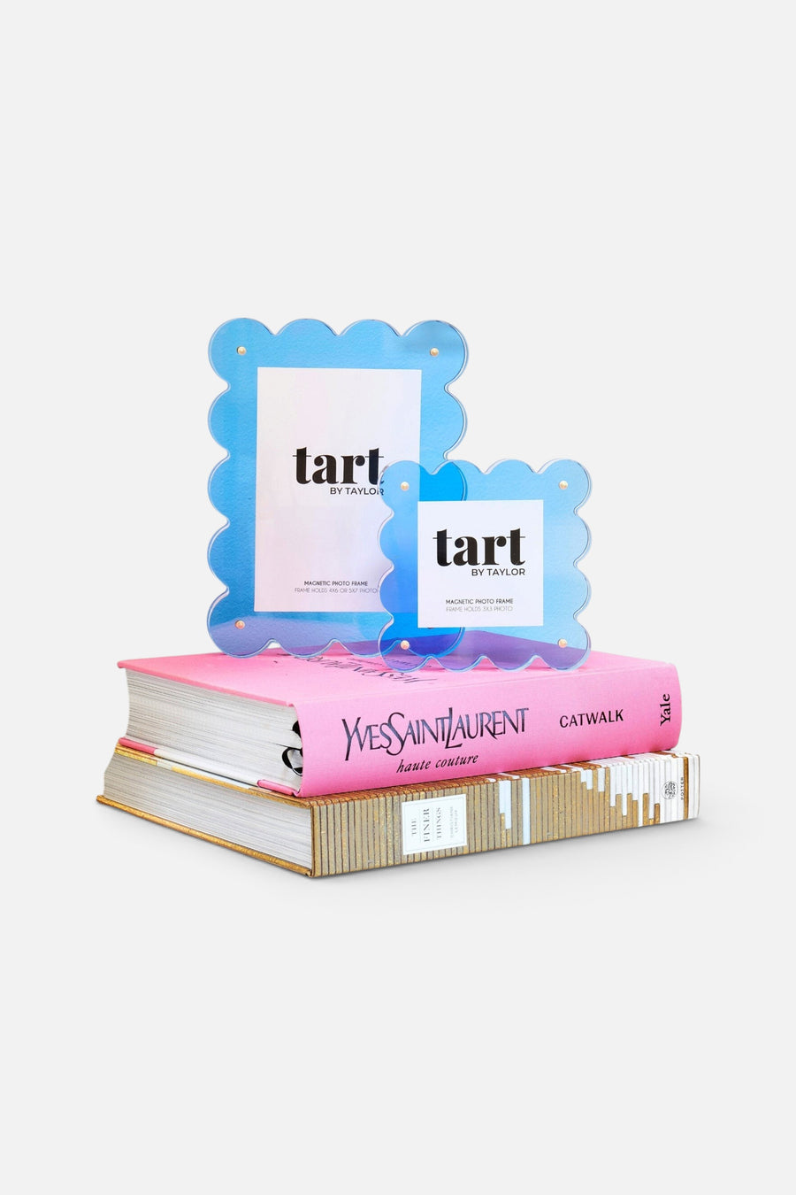 Tart By Taylor Mini Acrylic Frame in Neon Blue – side view