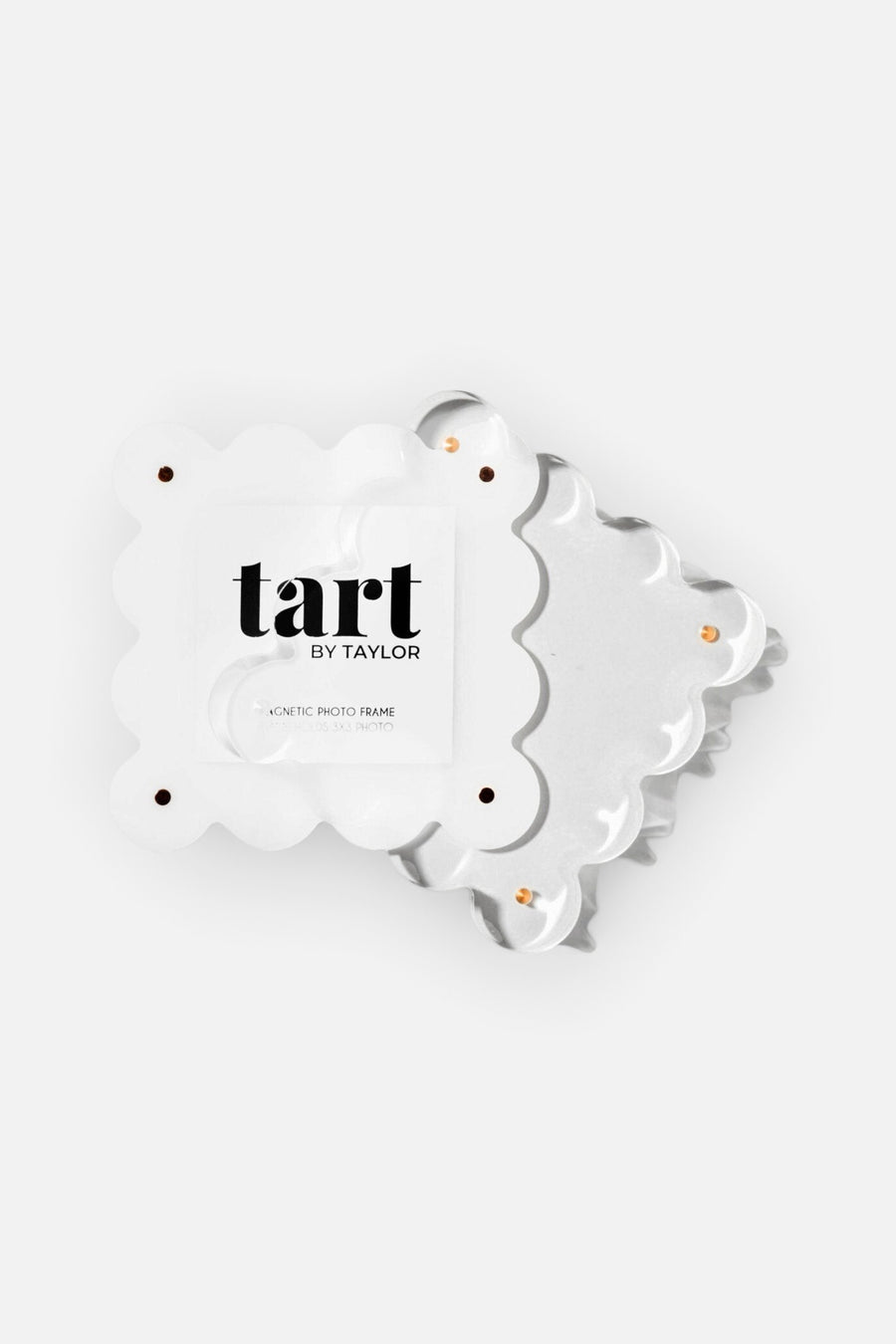Tart By Taylor Mini Acrylic Frame in White – back view