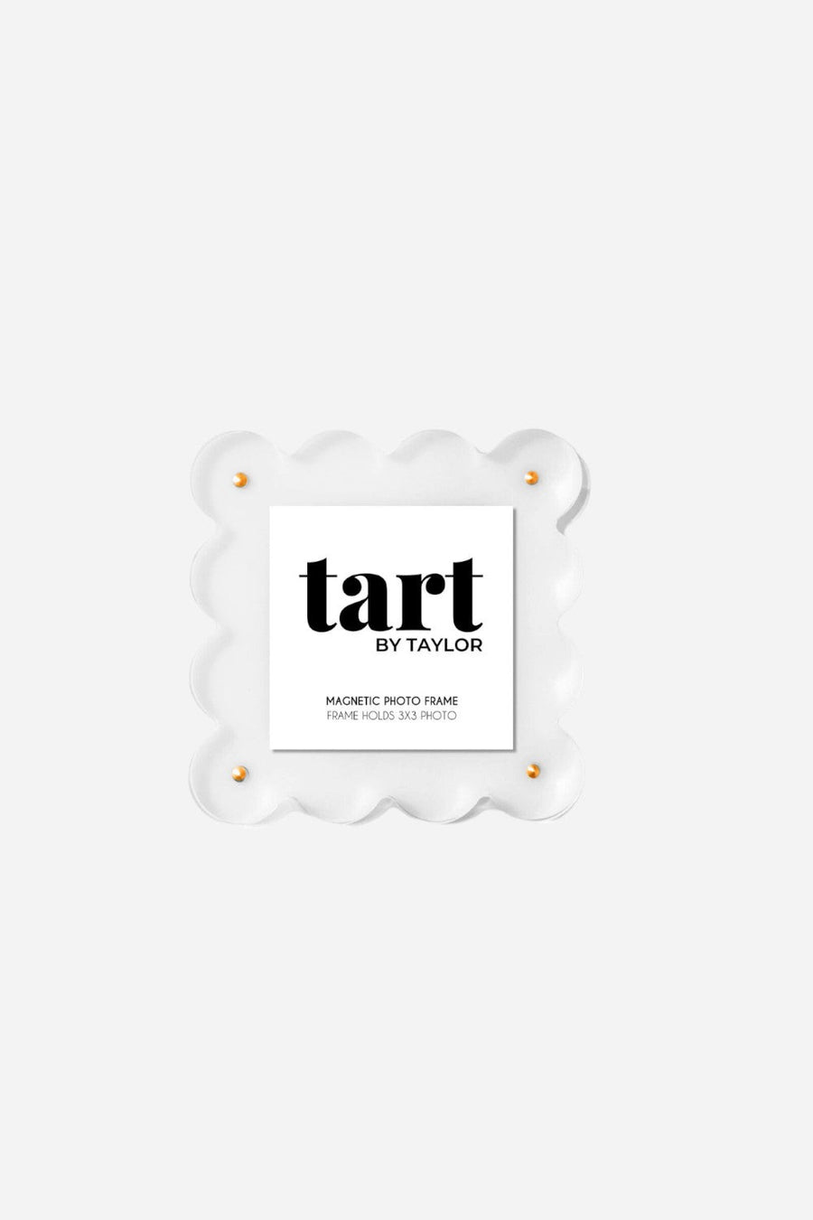 Tart By Taylor Mini Acrylic Frame in White – front view