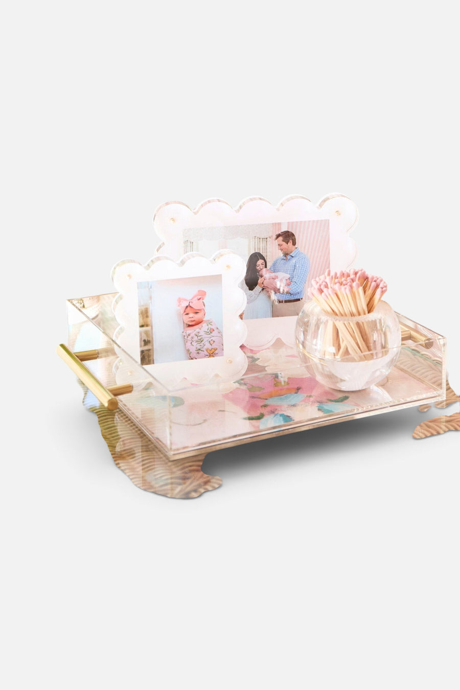 Tart By Taylor Mini Acrylic Frame in White – side view