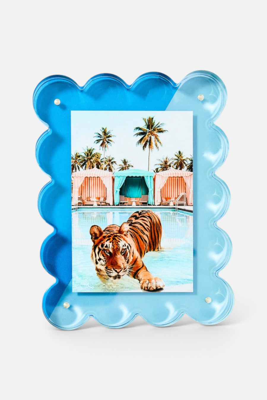 Tart by Taylor Neon Blue Acrylic Picture Frame – side view