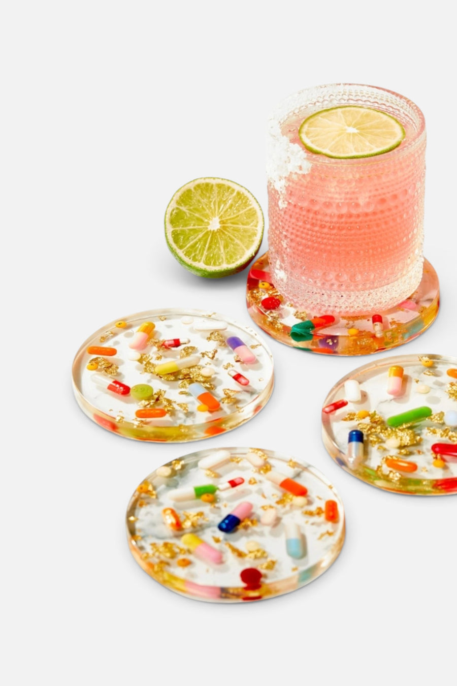 Tart by Taylor Pills + Gold Coasters - Set of 4 – detail