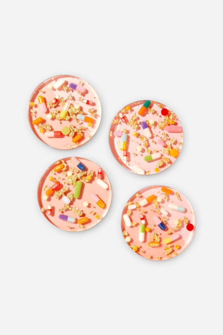Tart by Taylor Pills + Gold Coasters - Set of 4 – side view