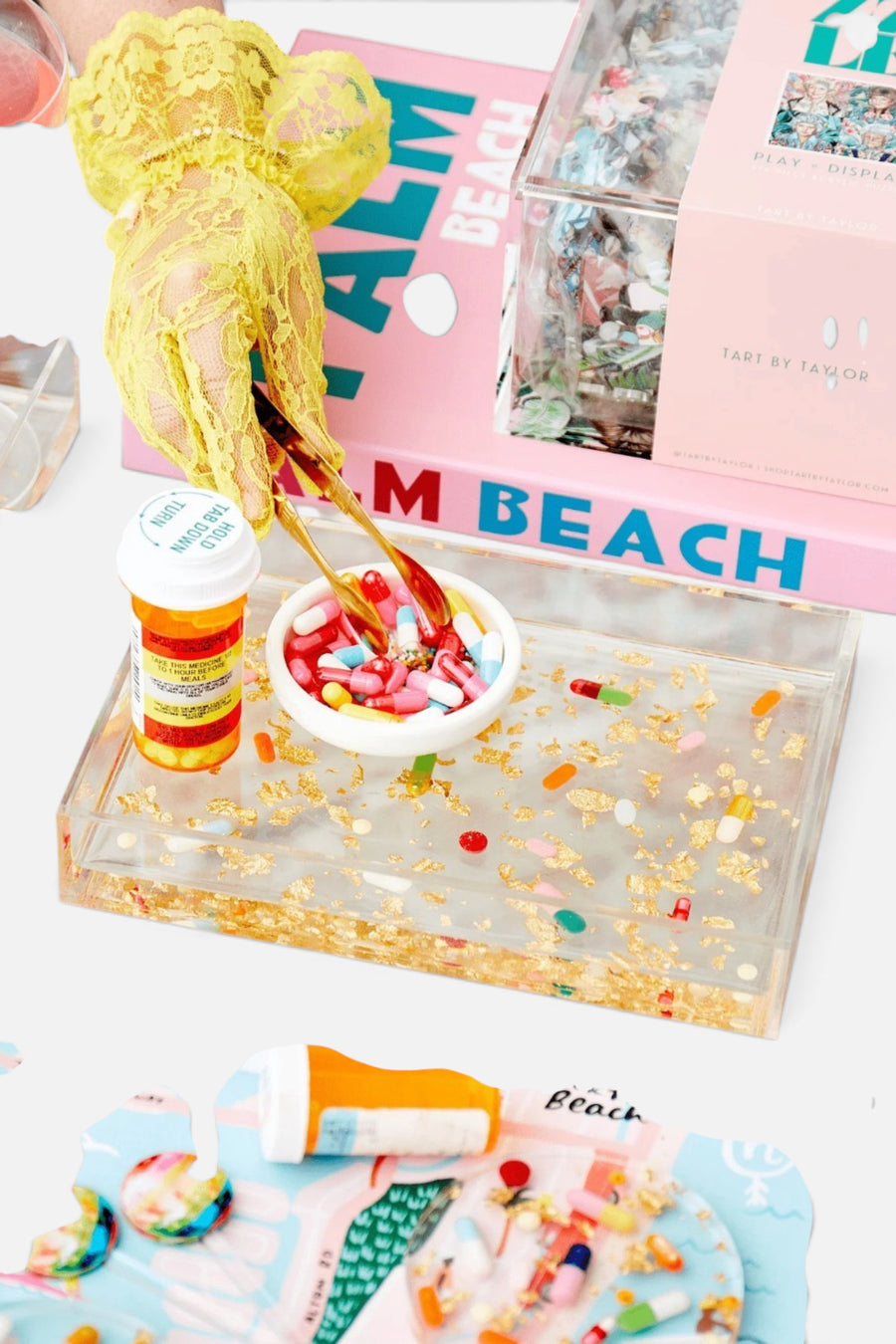 Tart by Taylor Pills + Gold Small Tray – side view
