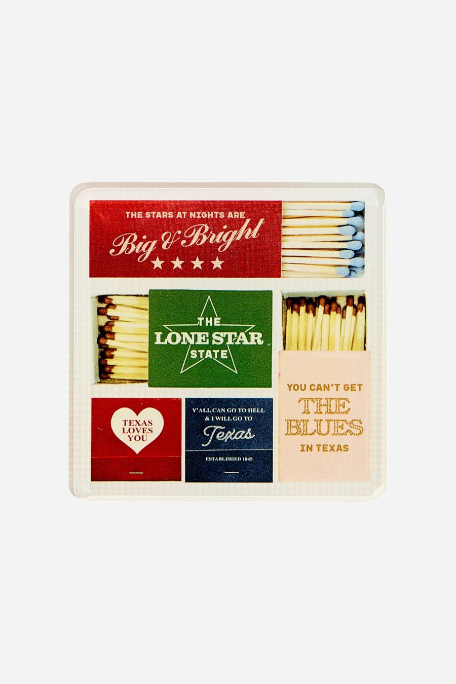 Tart by Taylor Texas Matchbook Coasters - Set of 4 – back view