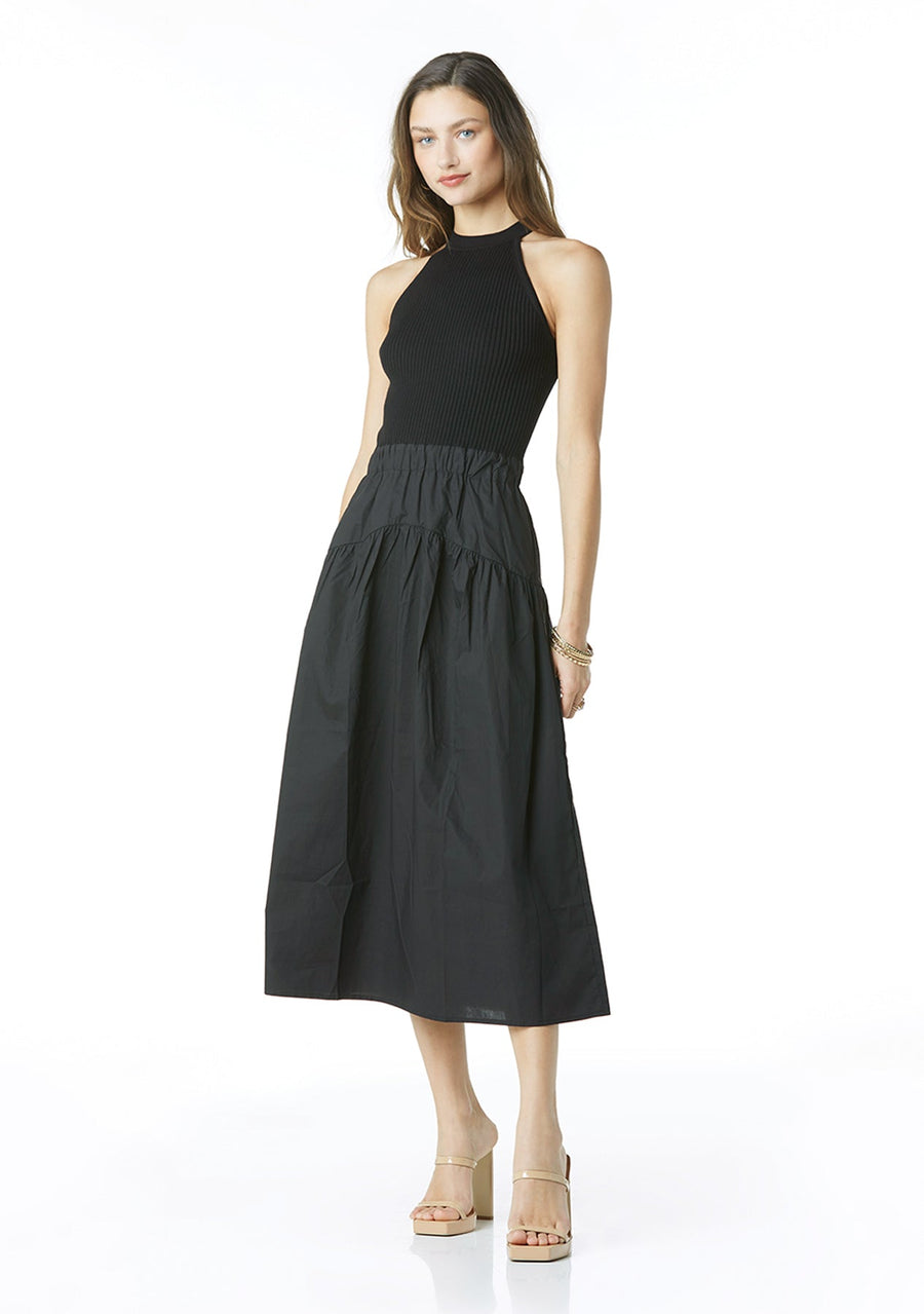 Tart Collections Harbor Knit Dress in Black – side view