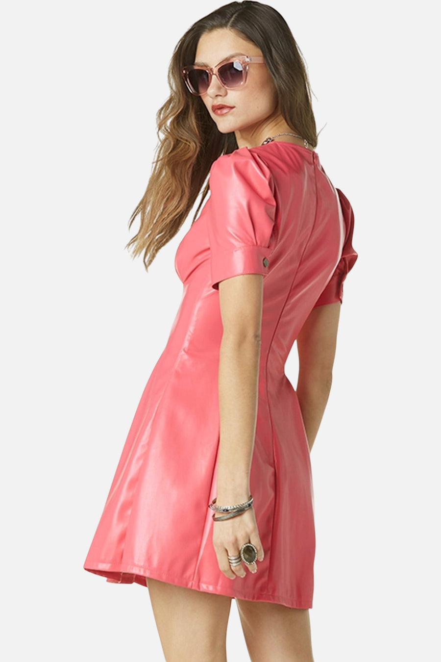 Tart Collections Umiko Dress in Azalea Pink – on model