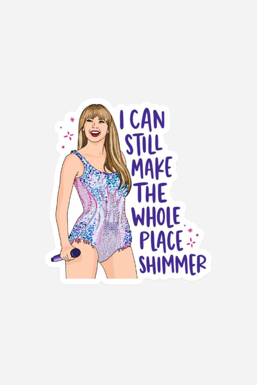 Tay Shimmer Sticker – front view