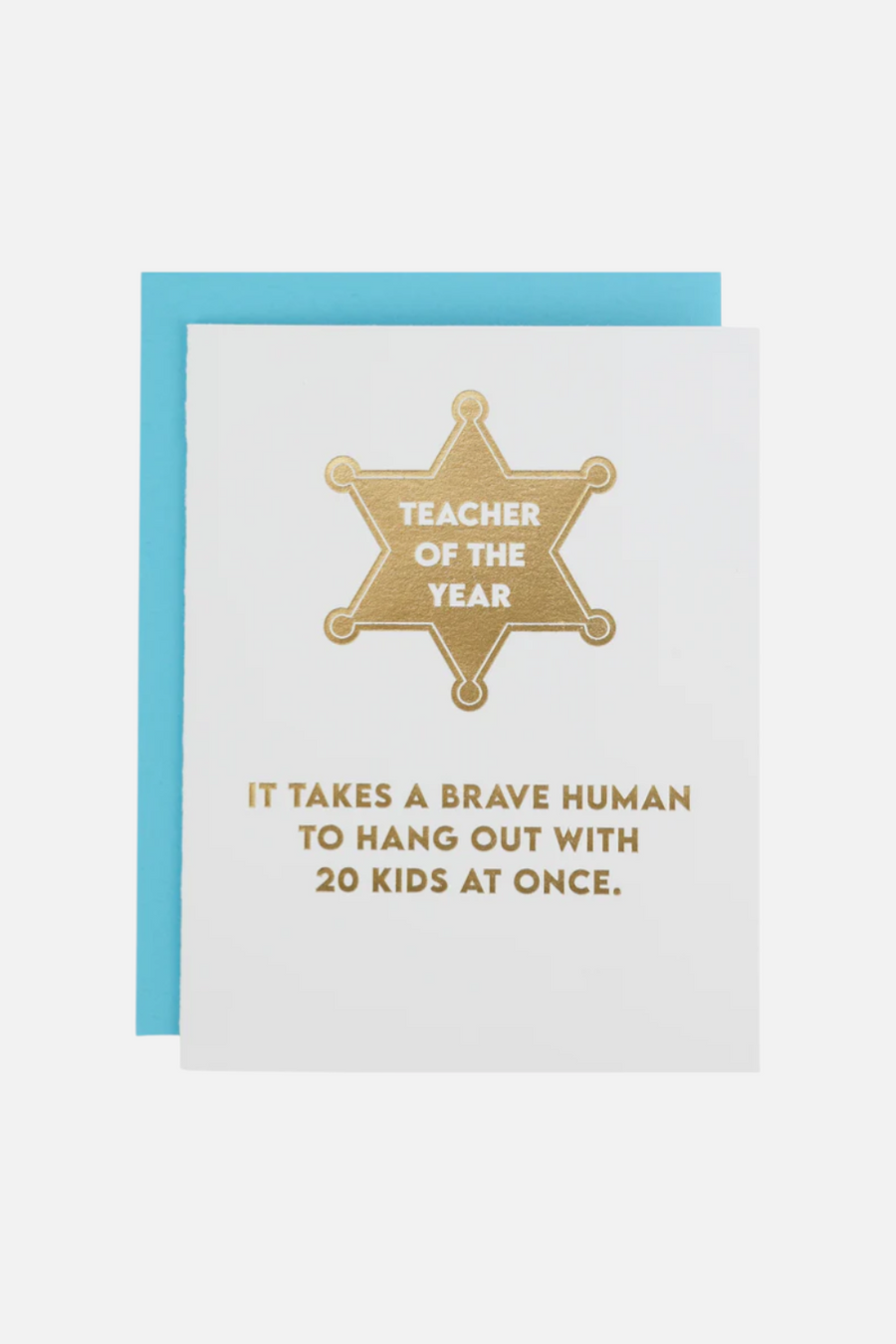 Teacher Of The Year Card – front view