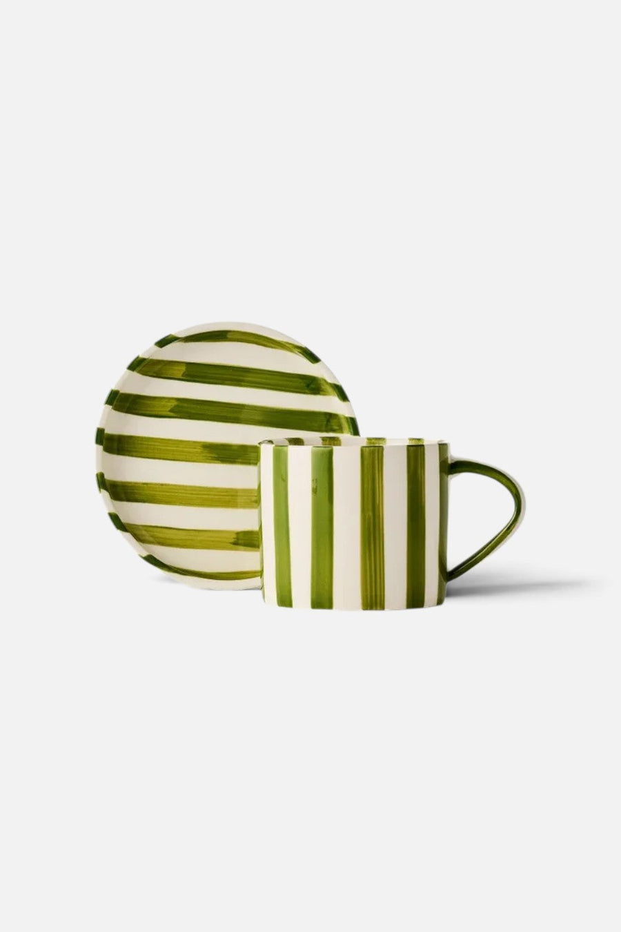 Teaspressa Tratto Striped Cafe Cup & Saucer Set – side view