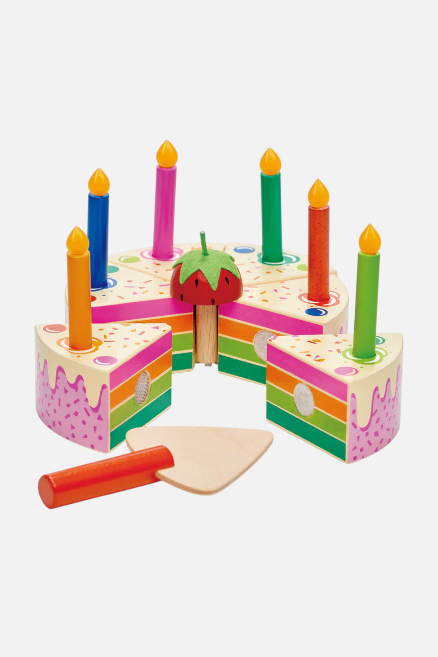 Tender Leaf Toy Rainbow Birthday Cake – back view