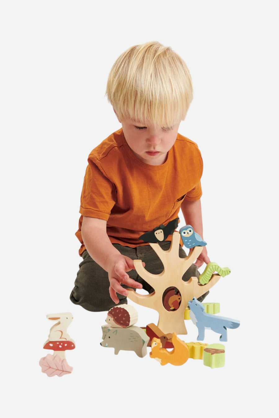 Tender Leaf Toy Stacking Forest – back view