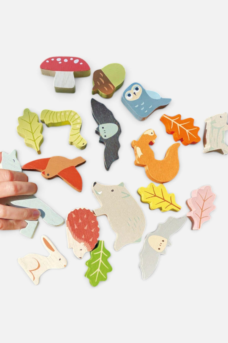 Tender Leaf Toy Stacking Forest – side view