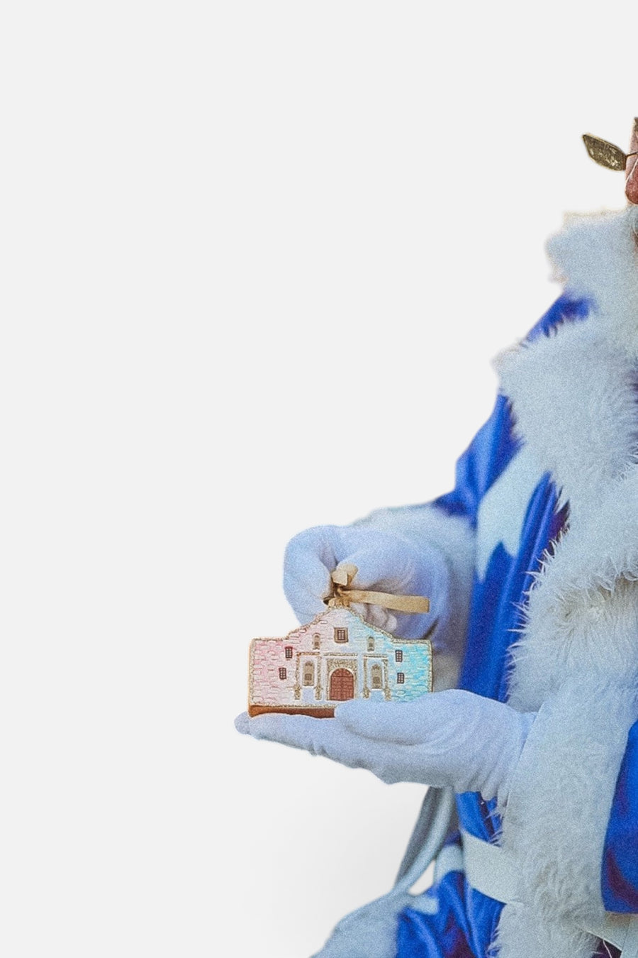 Texan Christmas The Alamo Christmas Ornament – back view