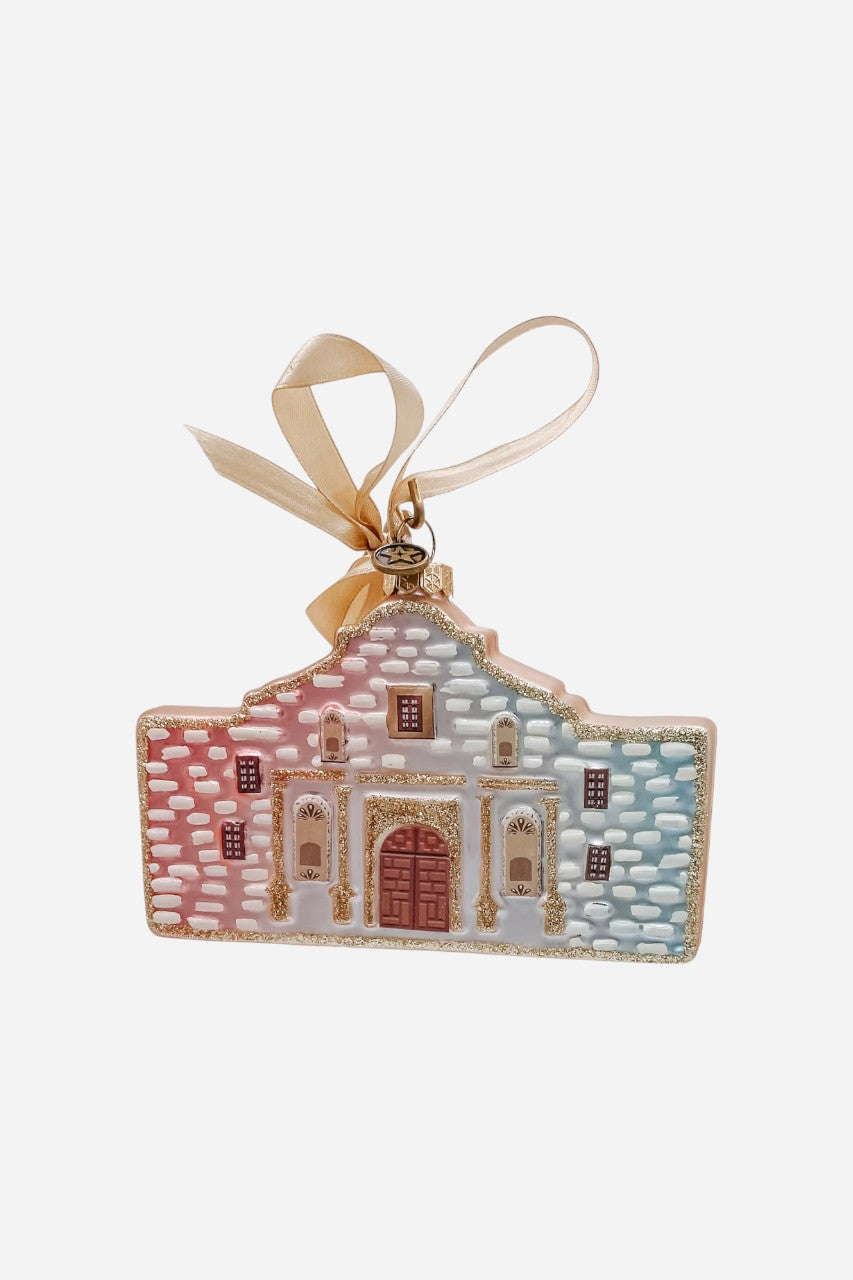 Texan Christmas The Alamo Christmas Ornament – front view
