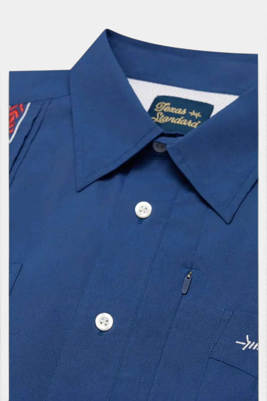 Texas Standard Guayabera Libre Short Sleeve Shirt in Libertad – side view