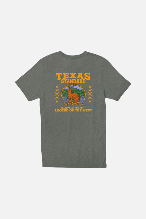 Texas Standard Jackalope Heritage Tee in Green