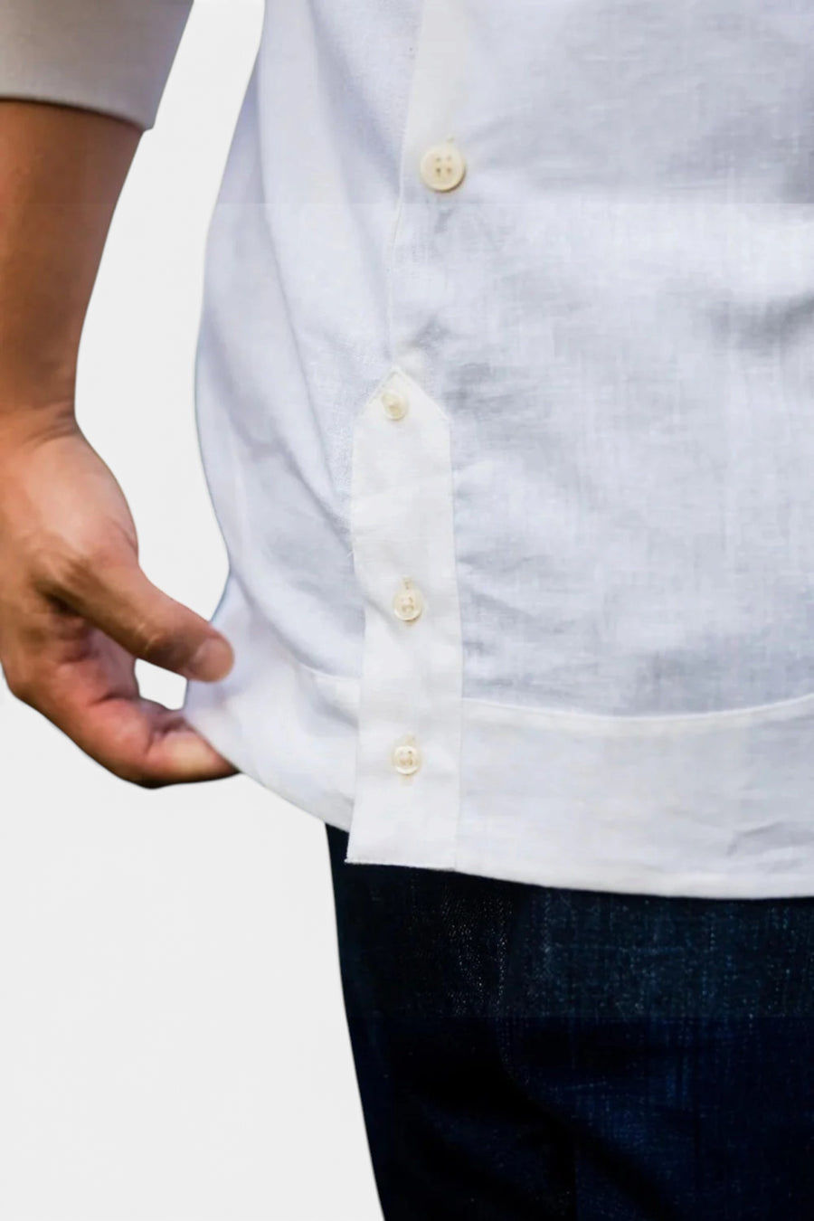 Texas Standard Tejas Guayabera Short Sleeve Shirt in Flores – side view