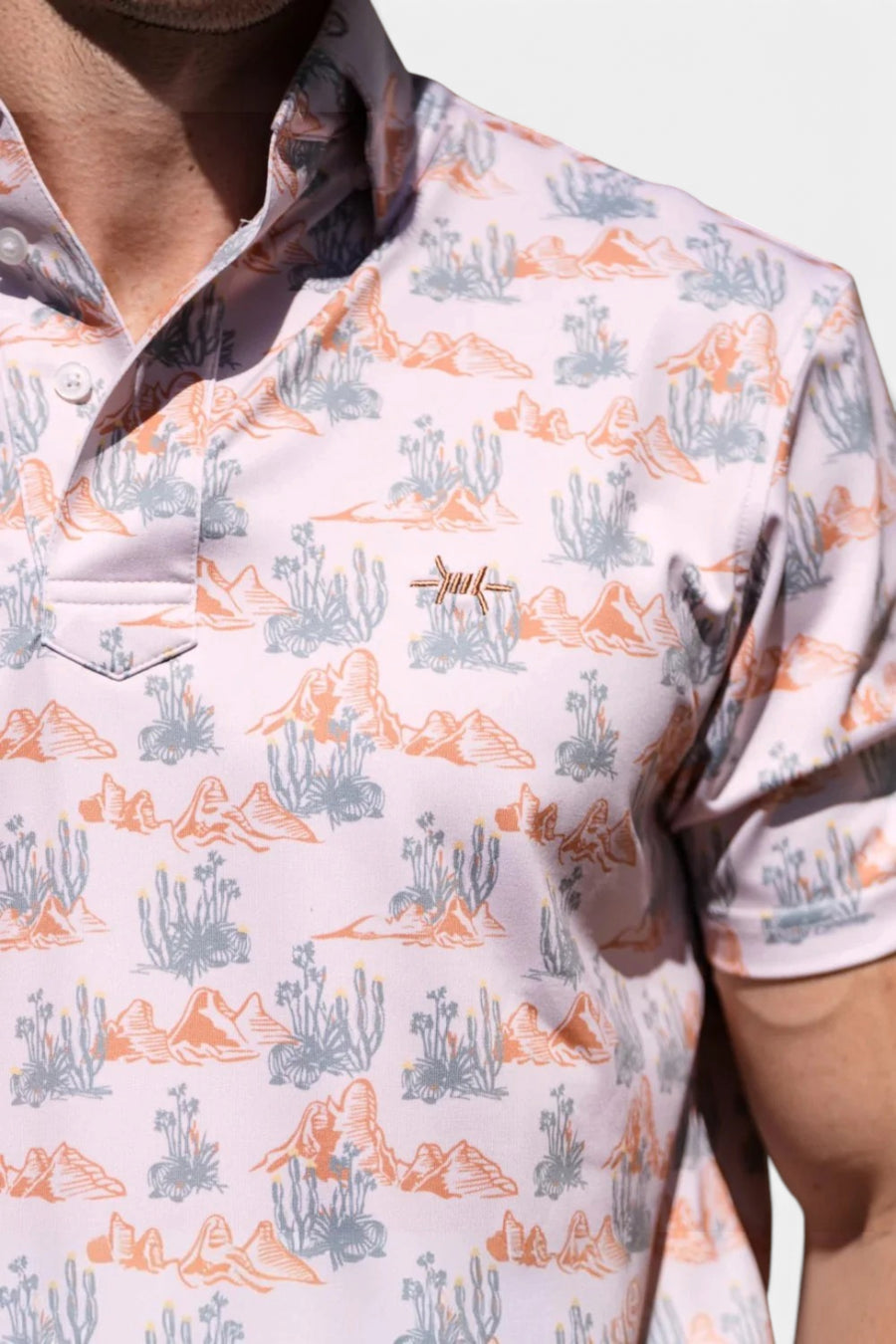 Texas Standard Traditions Polo in Softbrush Tan – back view