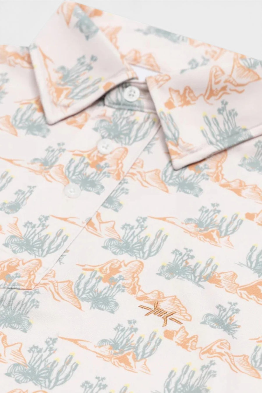 Texas Standard Traditions Polo in Softbrush Tan – detail